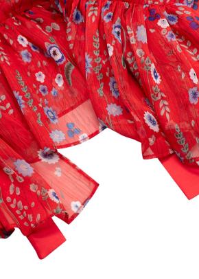 Alexis Pleated One-Shoulder Floral Dress 7