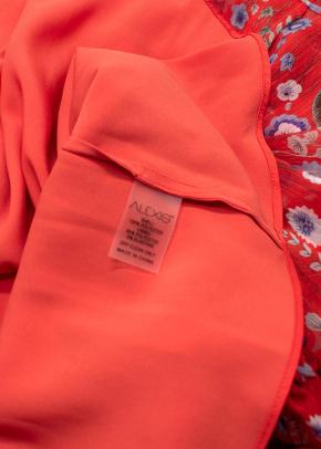 Alexis Pleated One-Shoulder Floral Dress 6