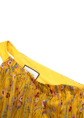 Alexis Pleated One-Shoulder Floral Dress 2