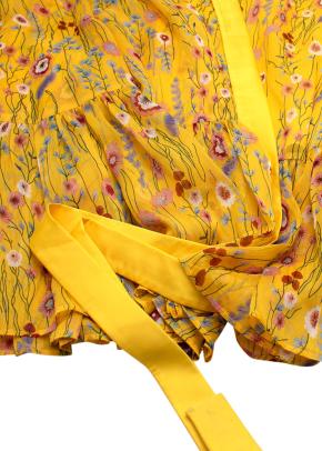 Alexis Pleated One-Shoulder Floral Dress 9