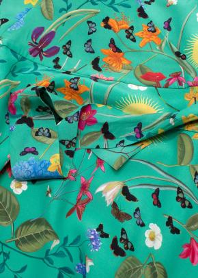 Borgo de Nor 100% Silk Floral-Print Midi Dress 9