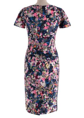 Erdem Floral Print Short-Sleeve Sheath Dress 2