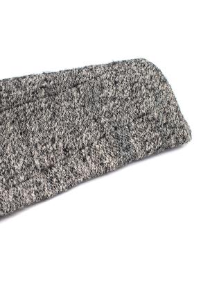 Iro Grey-black textured collarless snap-button jacket 4