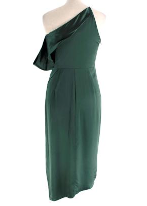 Michelle Mason One-Shoulder Silk Midi Dress 7