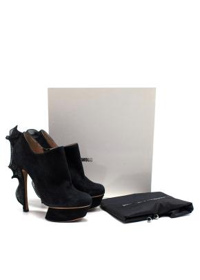 Nicholas Kirkwood black suede platform ankle boot 3