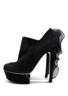 Nicholas Kirkwood black suede platform ankle boot 2