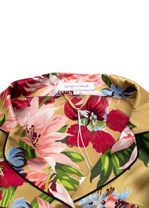 Olivia von Halle 100% Silk Floral Satin Pyjama Set 5