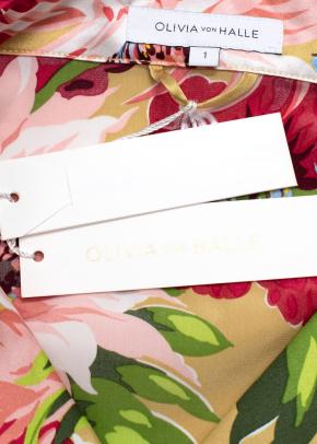 Olivia von Halle 100% Silk Floral Satin Pyjama Set 2