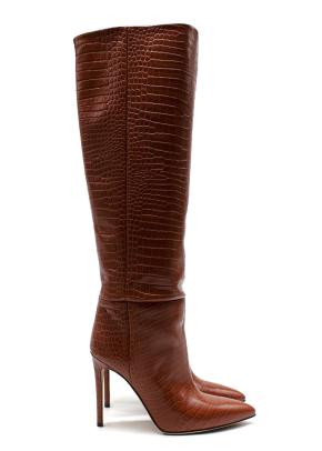 Paris Texas Stiletto 60 Crocodile-effect Leather Knee-high Boots 4