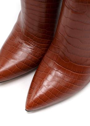 Paris Texas Stiletto 60 Crocodile-effect Leather Knee-high Boots 2