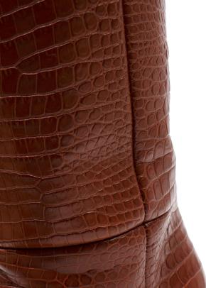 Paris Texas Stiletto 60 Crocodile-effect Leather Knee-high Boots 8