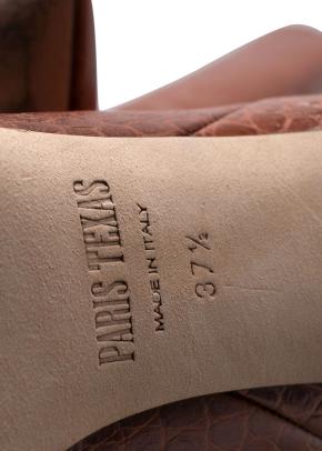 Paris Texas Stiletto 60 Crocodile-effect Leather Knee-high Boots 7