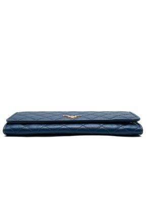 Prada Navy Blue Quilted Leather Wallet 3