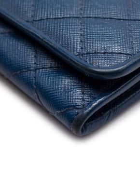 Prada Navy Blue Quilted Leather Wallet 7
