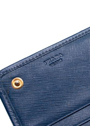 Prada Navy Blue Quilted Leather Wallet 14