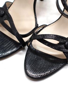 Rupert Sanderson black strappy high-heel sandals 8