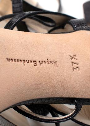 Rupert Sanderson black strappy high-heel sandals 9