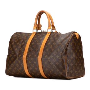 Louis Vuitton Coated Canvas Monogram Keepall 45 2
