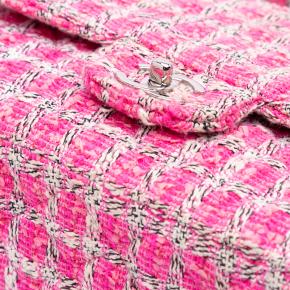Chanel Pink Jumbo Classic Tweed Double Flap 10