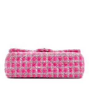 Chanel Pink Jumbo Classic Tweed Double Flap 3