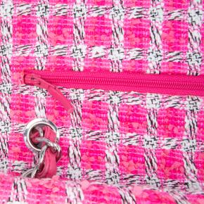 Chanel Pink Jumbo Classic Tweed Double Flap 5