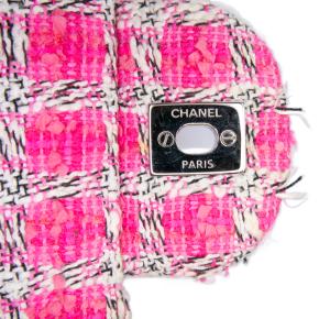 Chanel Pink Jumbo Classic Tweed Double Flap 8