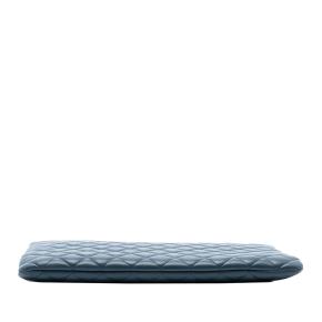 Large Quilted Lambskin La Habana O Case ClutchChanel Blue 3