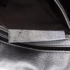 Fendi Silver Zucca Embossed Leather Baguette Satchel 5