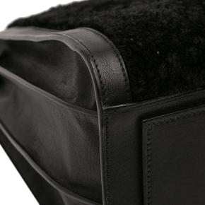 Saint Laurent Black Large Shearling Sac de Jour Satchel 10