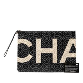 Chanel  Camellia Logo Wristlet Clutch 10