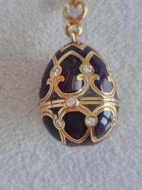 Fabergé Limited Edition Egg Pendant  Palais Tsarskoye Selo Blue John 3