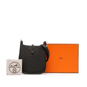 Hermes Noir Epsom Evelyne 16 Sellier 12