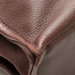 Hermes Brown Canvas and Leather Fourre Tout MM 8