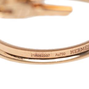Hermes Rose Gold Kelly Clochette Ring 4.75 6