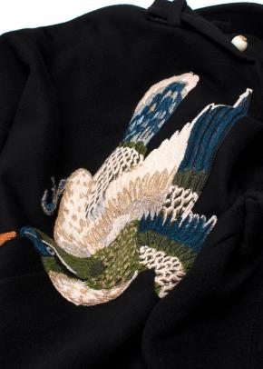 Gucci Black Cape with Floral Embroidery 6
