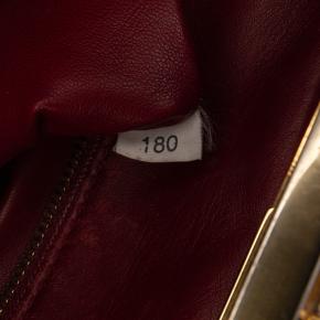 Prada Dark Red Saffiano Lux Pyramid Frame Top Handle Bag 6