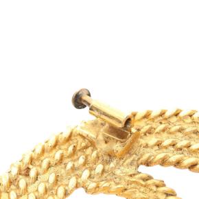 Chanel Gold Plated CC Rope Brooch 4.8x4.8cms 4