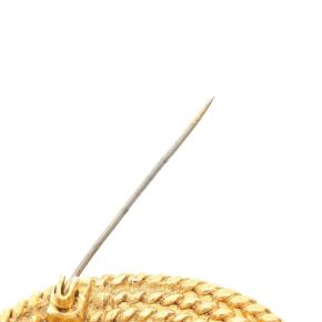Chanel Gold Plated CC Rope Brooch 4.8x4.8cms 6