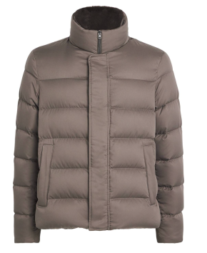 Herno Brown Arendelle And Faux Fur Bomber Jacket 3