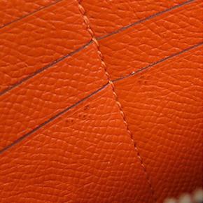 Hermes Orange Epsom Kelly Longue Wallet 9