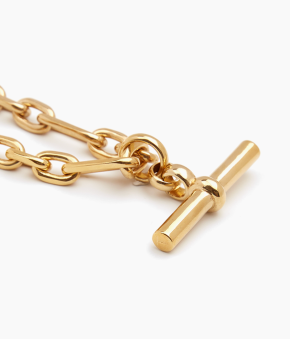 Tilly Sveaas M Giant Gold T-Bar Watch Chain Necklace 3