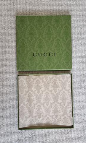 Gucci Cobalt Blue Wool/Silk Blend Scarf 8