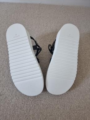 Chanel Black Patent Dad Sandals 10