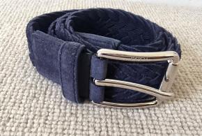 Tod's Blue Suede Plaited Belt 2