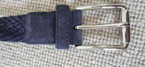 Tod's Blue Suede Plaited Belt 3