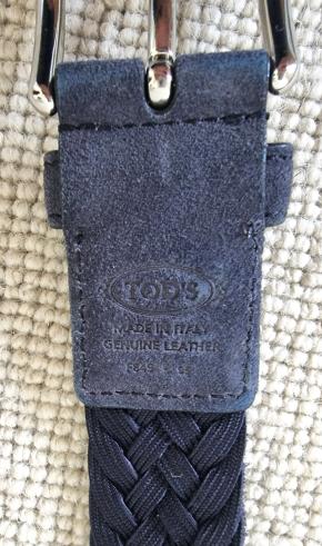 Tod's Blue Suede Plaited Belt 4