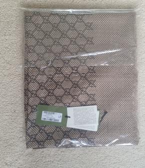 Gucci Brown GG Silk/Wool Scarf/Stole 9