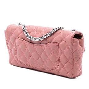 Chanel Classic Pink Lambskin East West Bijoux Chain Single Flap 2