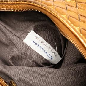 Bottega Veneta Gold Metallic Leather and Snake Skin Intrecciato Wristlet Clutch 7