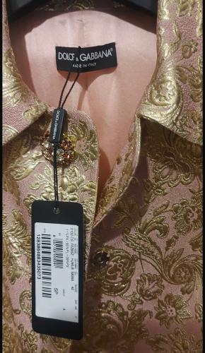 Dolce & Gabbana JGold Rose acquard Crystal Button Coat 6